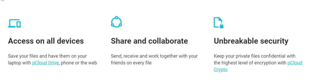 pCloud Features